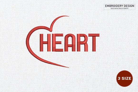 Heart Frame Embroidery Design