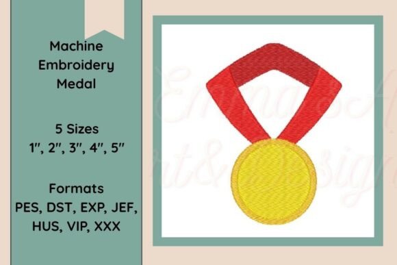 Soccer Medal Embroidery Design