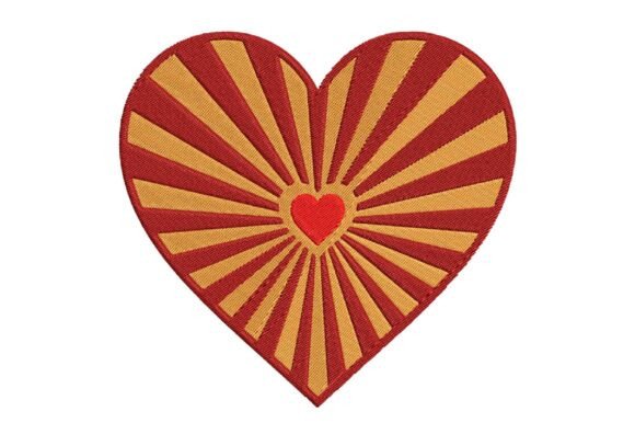 Sunburst Heart Embroidery